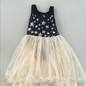 Starry Navy and Cream Tulle Dress